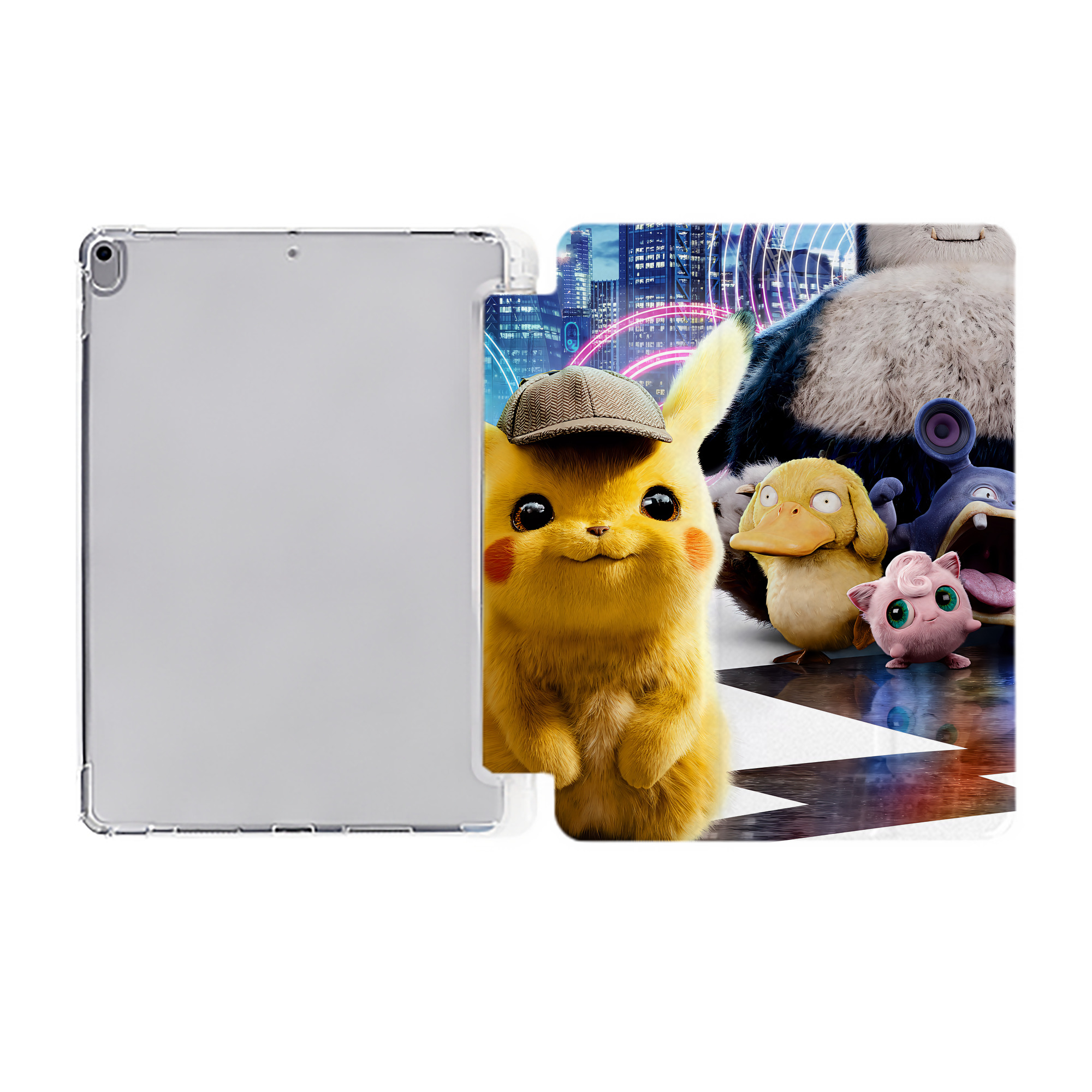（画像用） ポケットモンスター Pokémon IPad ケース ペン収納付き 三つ折りスタンド PUレザー×シリコン 対応機種9.5/10.5/10.9インチ